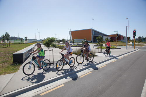 Kids Biking To School Hobsonville Point