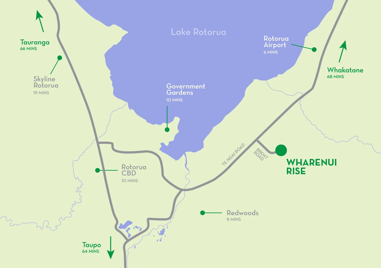 Wharenui Rise Location Map