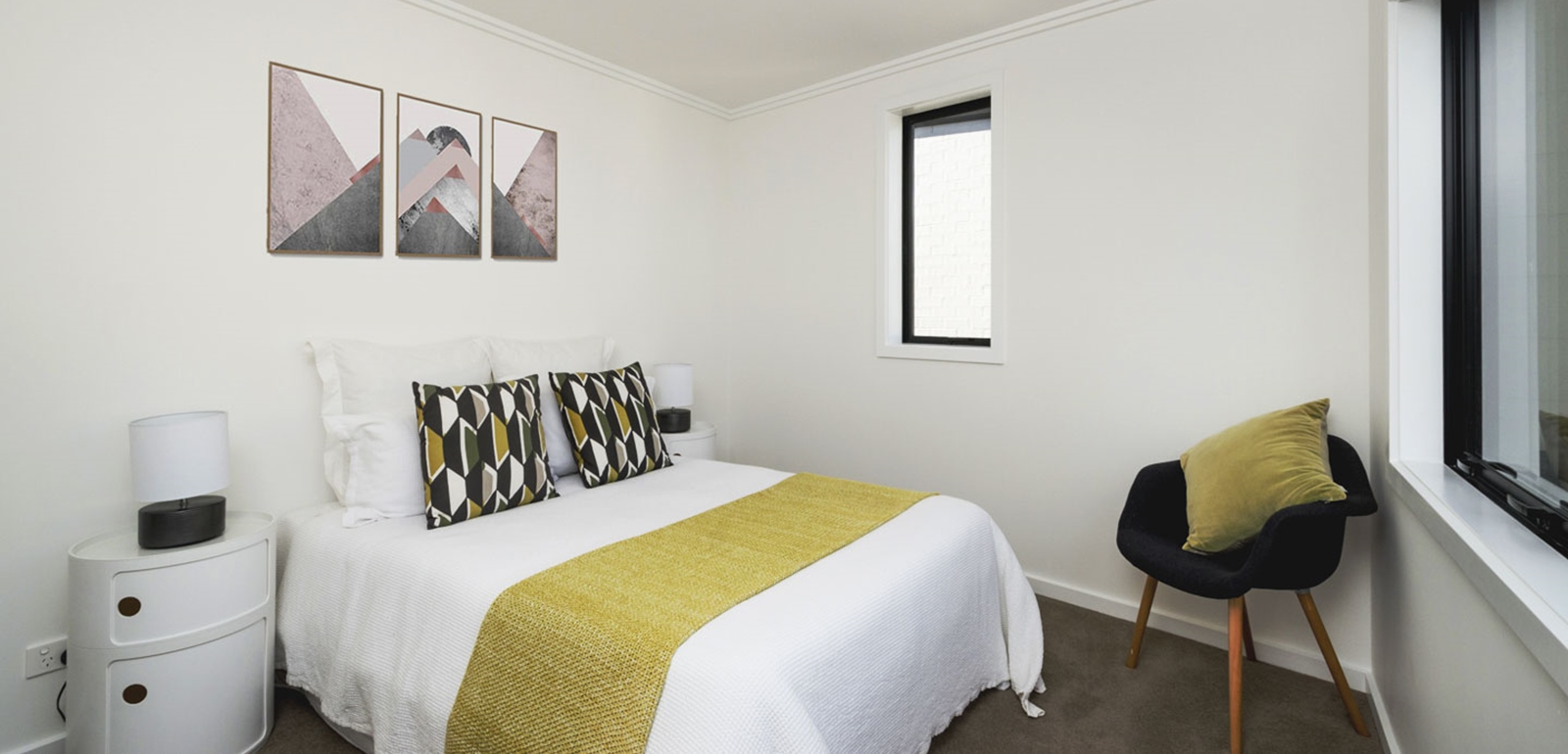 Downstairs bedroom at the Classic Builders Showhome in Hobsonville Point