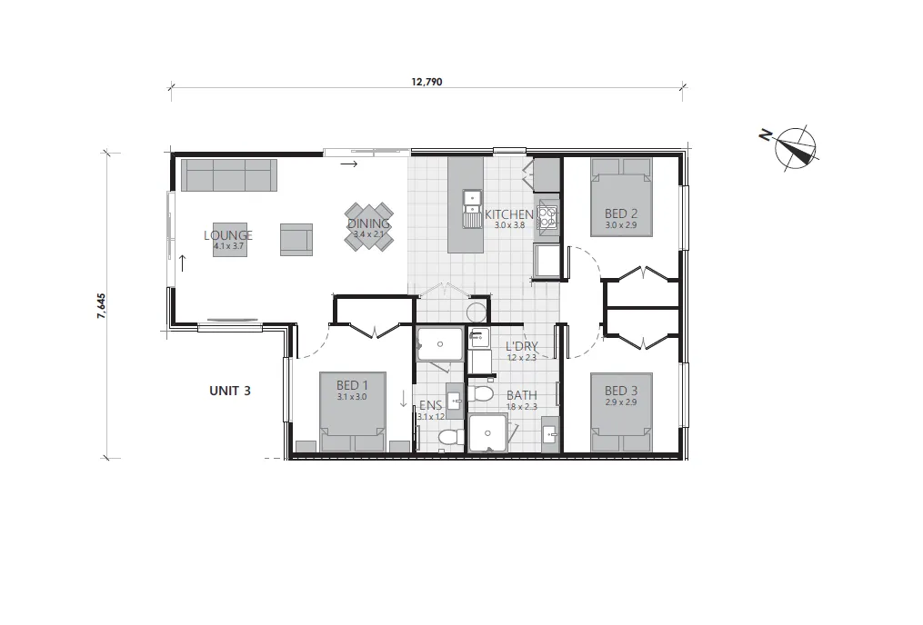Duplex Unit 2 and 3 +
